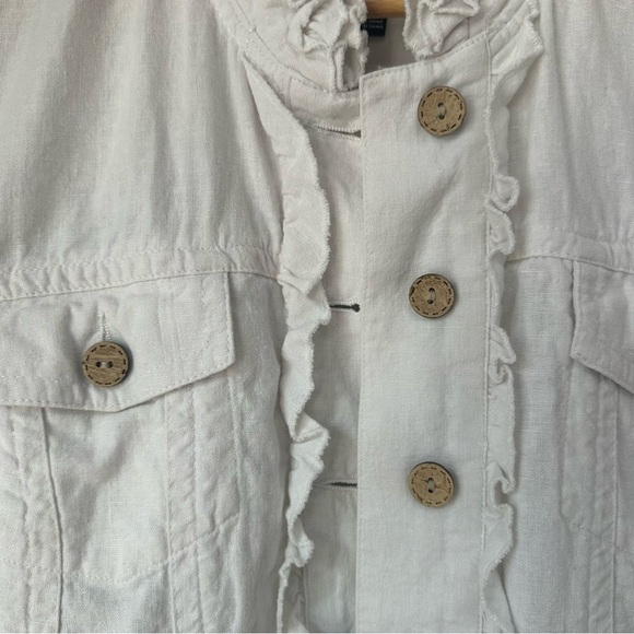 Tribal White Ruffled Long Sleeve Jacket, NWT, 14P - Picture 6 of 11